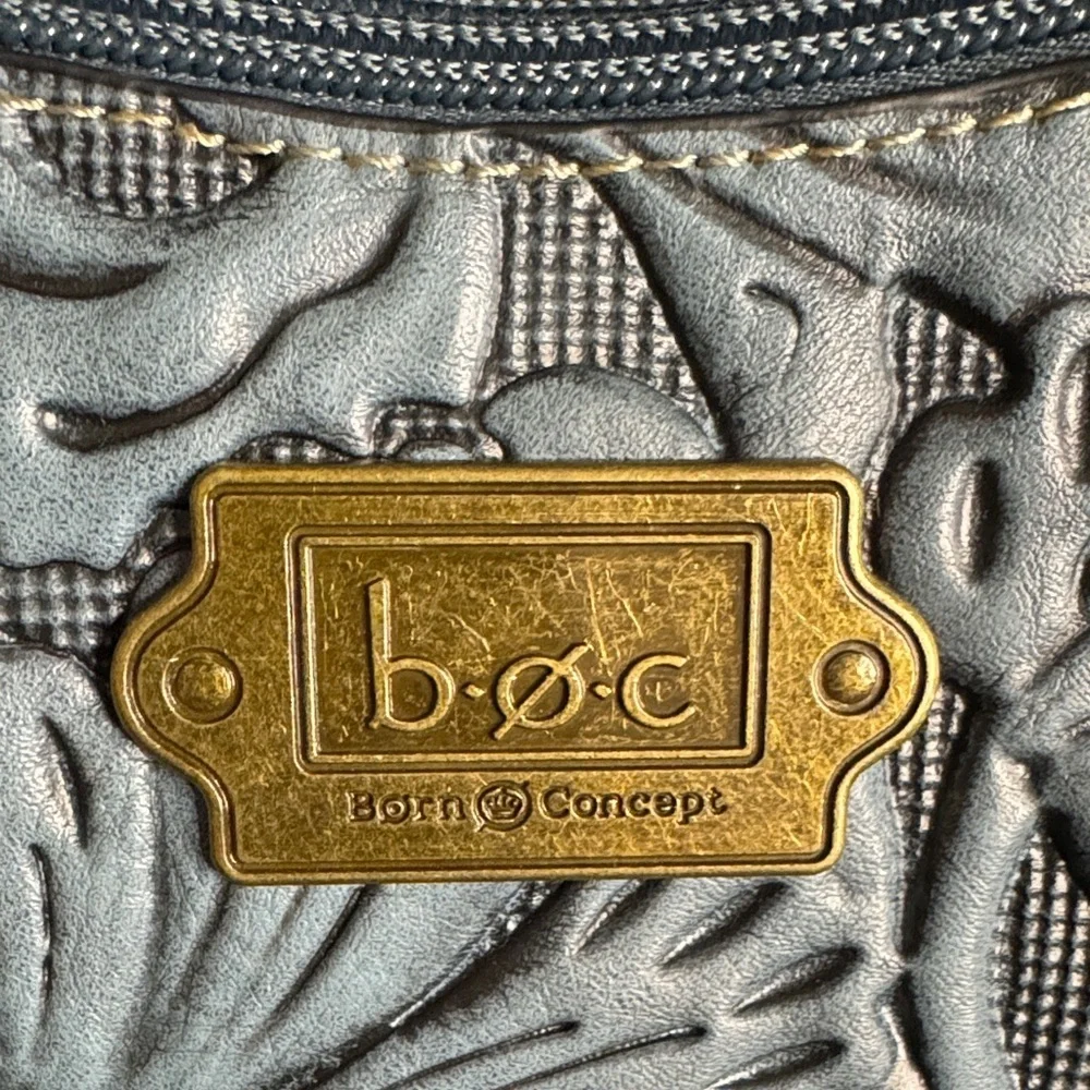b.o.c. Floral Embossed Crossbody Bag in Blue